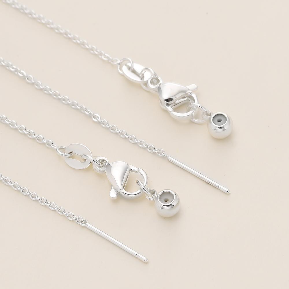 2/4Pcs/Lot 14/18K Gold Plated Flat Round Chain Thrusting Pin Adjustable Chains For DIY Necklace Jewelry Making Accessories