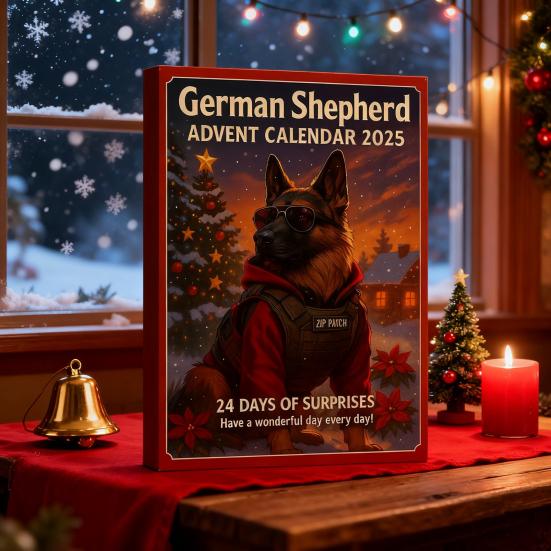 2025 Dog Advent Calendar 24 Days Cute Dog Ornaments Labrador German Shepherd Christmas Countdown Calendar Collectible Holiday Gift for Dog Lovers
