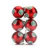 6Pcs 6cm Plastic Christmas Ball Painted Festive Atmosphere Hanging Xmas Tree Decor Ball Set