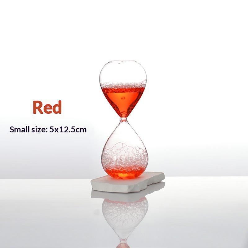 Bubble Singing Crystal Timer Handmade Craft Vintage Desktop Ornament for Living Room Office Desk Decor Unique Gift