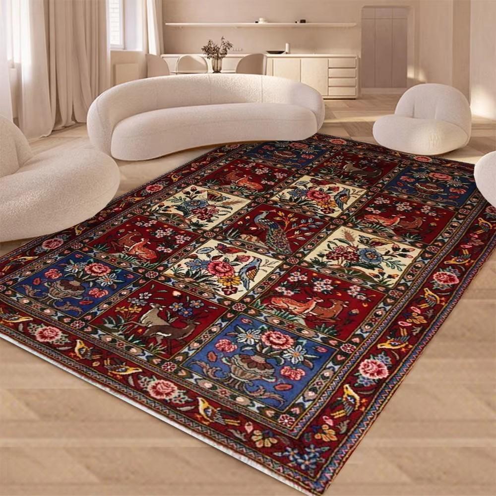 Rural American Retro Carpet Rug for Home Living Room Bedroom Sofa Doormat Decor,kids Game Area Rug Floor Mat Gift