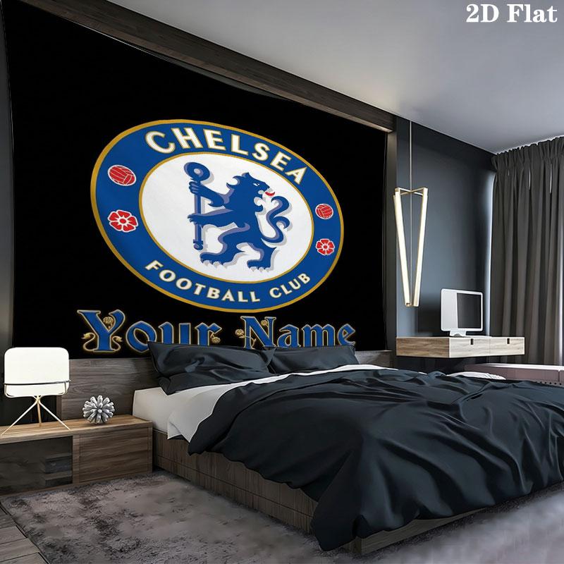 Chelsea F Custom Name Wall Tapestry Aesthetic Wall Hanging Printed Fabric Blanket Decorative Tapestries for Bedroom Living Room Home Decor