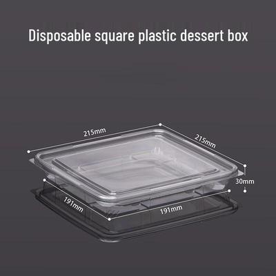 Xidien Disposable Transparent Square Dessert Box