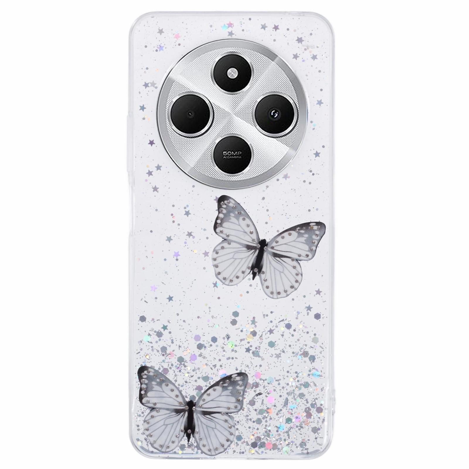 

For Xiaomi Poco C75 4G/Redmi 14R 5G/Redmi 14C 4G Case Epoxy PVC Butterfly TPU Aesthetics Phone Cover A
