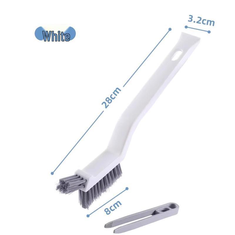 Multi-Purpose Crevice & Corner Brush for Bathroom, Toilet, and Floor with Hard Bristles for Grout Stain Removal