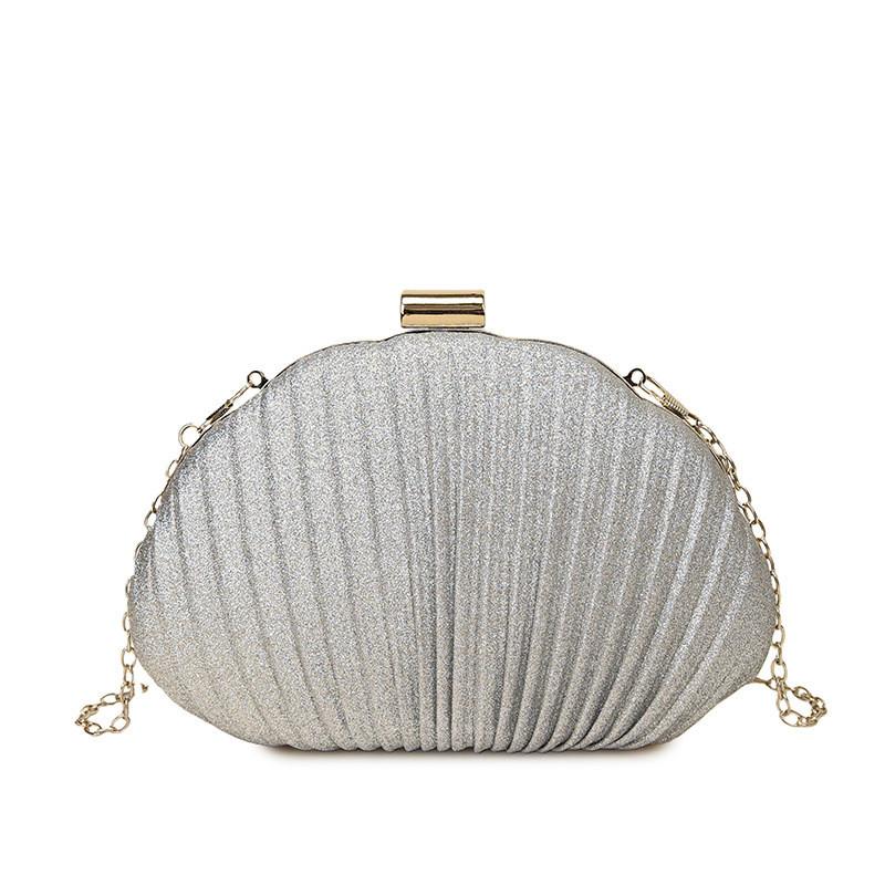 Elegant European Style Shell Bag With Chain Strap For Evening Party And Daily Use
