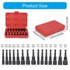 15Pcs Powerful Socket Inner Hexagonal Wrench Hexagonal Handle Screwdriver Extension Rod Pneumatic Screwdriver Insert