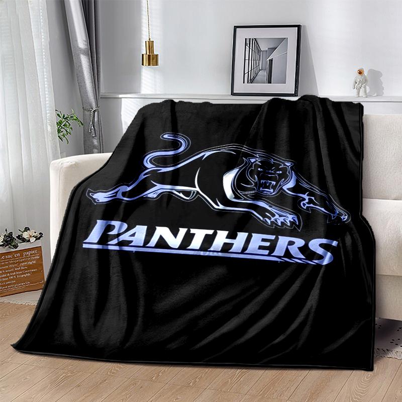 Panthers Flannel Blanket Soft All-Season Throw, Design for Camping, Car Travel, Hiking Sofa, Bed, Office Perfect Gift for Parties