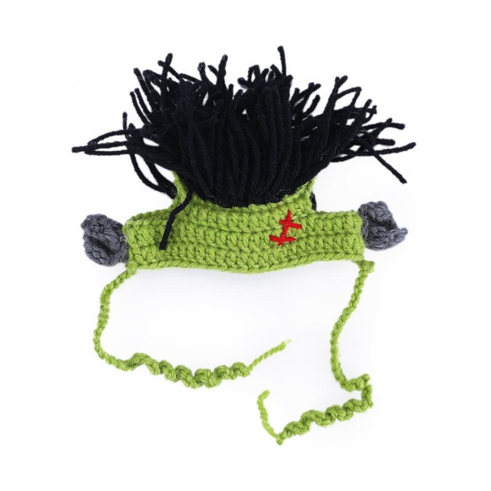 

Эластичная шапка для питомца, забавная шапочка для кошки, милые аксессуары для питомцев DevonRex S зелёный