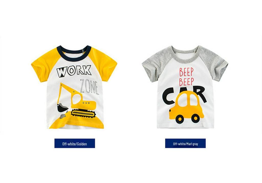 Brand Kids' Summer Short-Sleeve T-Shirts: New 2024 Korean Style Boys' Clothing