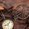 Antique Bicycle Alarm Clock Arabi Numeral Desk Clock Vintage Table Clock Home Office Bedroom Dormitory Decoration