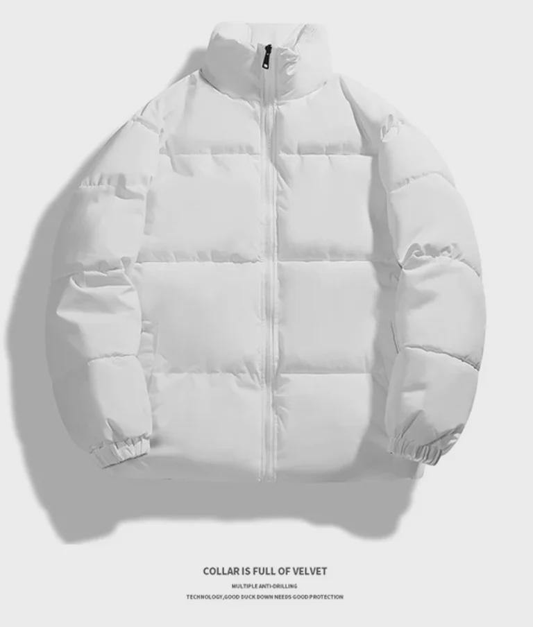 Men's Korean Autumn/Winter Casual Solid Color Short Cotton Jacket with Stand Collar.