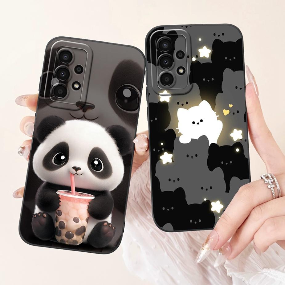 For Samsung Galaxy A32 4G Case SM-A325F Cute Panda Cartoon Cover Soft TPU Phone Case For Samsung A32 A 32 5G A326B Fundas Bumper