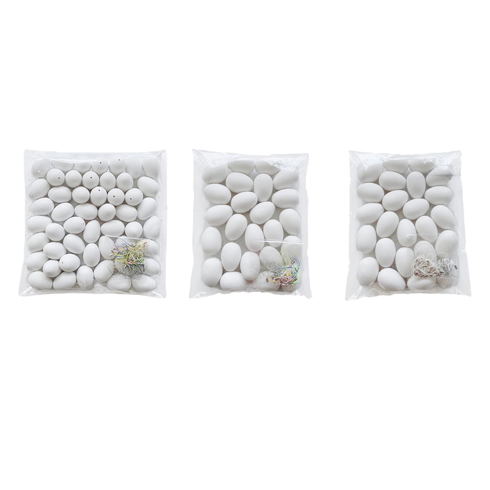 Fake Eggs Hanging Ornament Unpainted Easter Decor for Handmade Kindergarten