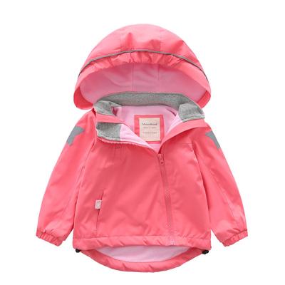 Meanbear Autumn and Winter Boys' and Girls' Windproof and Waterproof Hooded Long Sleeve Coat
