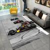 Alfombra de Dibujos Animados para Coche de Carreras y Piloto de Carreras para el Hogar Sala de Estar Dormitorio Sofá Felpudo Decoración, Alfombra para Zona de Juegos Infantil Alfombrilla Antideslizante para el Suelo
