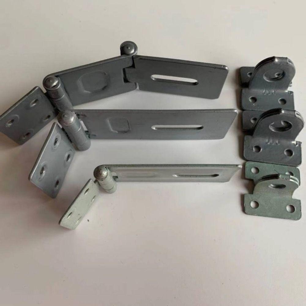 New Grey Door Lock Thickened Durable Iron Lock Buckle Anti Disassembly Screws 2 Fold/3 Fold Latch Window