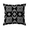 1/4Pcs Black Bohemian Geometric Pattern Cushions Pillowcase Polyester Cushion Cover Throw Pillow Pillowcover Home Car Sofa Decor