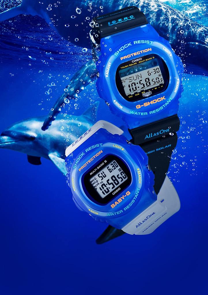 Casio Solar Love the Sea and the Collaboration with Ice Search White Baby-G Radio-Controlled Watch, Earth, Japan, BGD-5700UK-2JR, Women's,