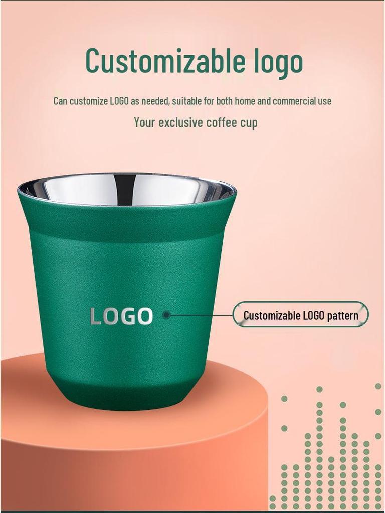 Tazza da caffè e tè a doppia parete isolata in acciaio inossidabile 304