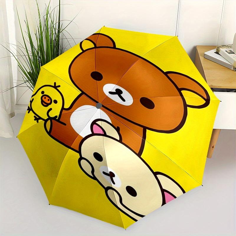 

Rilakkuma,Bear Automatic Umbrella-Foldable, Durable 8-Bone Design, Compact and Stylish, Great for Camping, Halloween, Christmas, Mother s Da