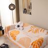 Large Leaf Sofa Cover Mat Throw Blanket Living Room Houndstooth Sofa Couple Position Modern Throw Camping Picnic Blanket