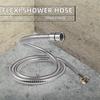 Modern 1.5m Flexible Stainless Steel Chrome Handheld Shower Head G1/2 Universal Brass Connector for Bathrooms JIUYUTU Model A93
