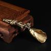 Small Tea Shovel Mini Tea Spatula Lotus Spoon Scoop Pure Copper Tea Accessories for Tea House
