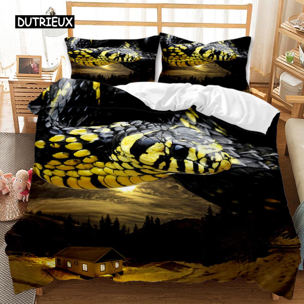 Snake Bedding Set Duvet Cover Set 3d Bedding Digital Printing Bed Linen Queen Size Bedding Set Fashion Design
