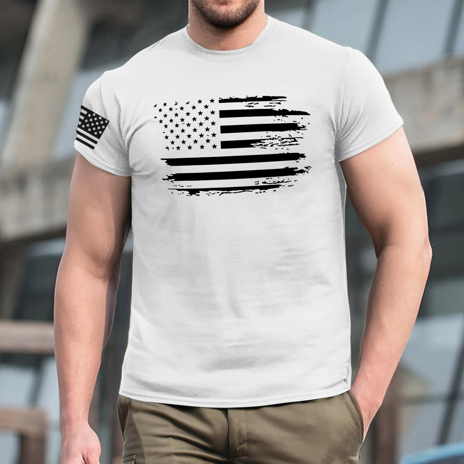 

Мужская модная футболка, уличная повседневная одежда с коротким рукавом XXL белый