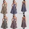 Summer skirt new retro long dress court style dopamine wear suspender dress women