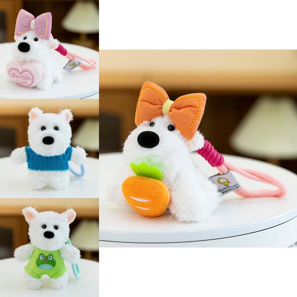 Adorable Highland Terrier Plush Toy Pendant For Kids And Girls With Soft Pp Cotton