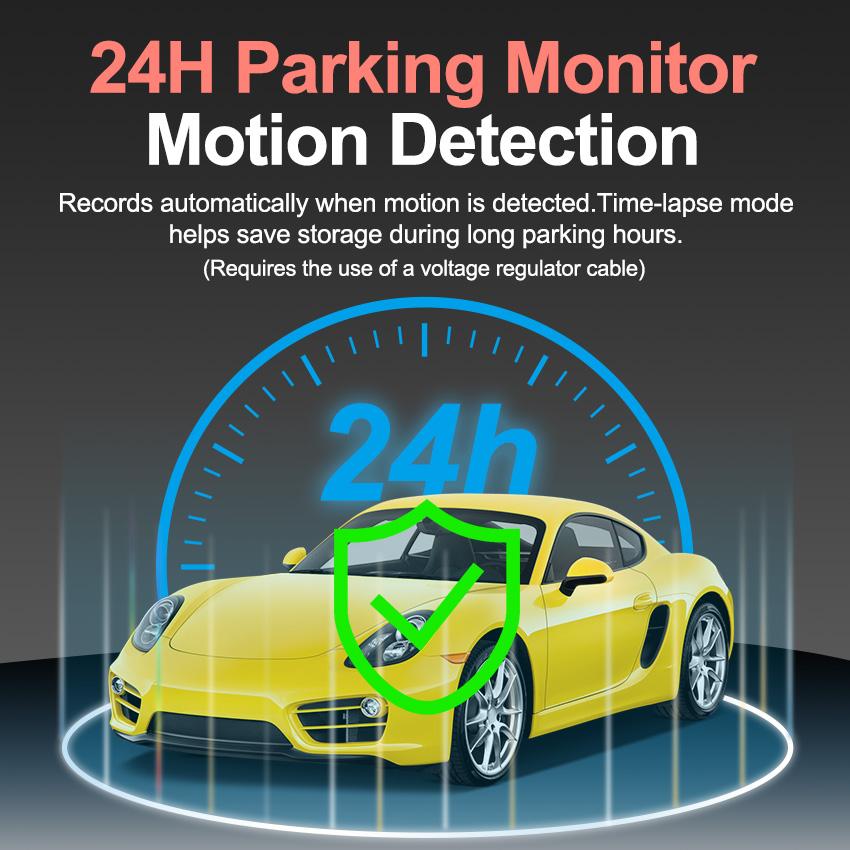 3.16inch Car wifi ADAS DVR Dash Cam 2cameras 2K Auto night vision front rear Ultra Record wide angle