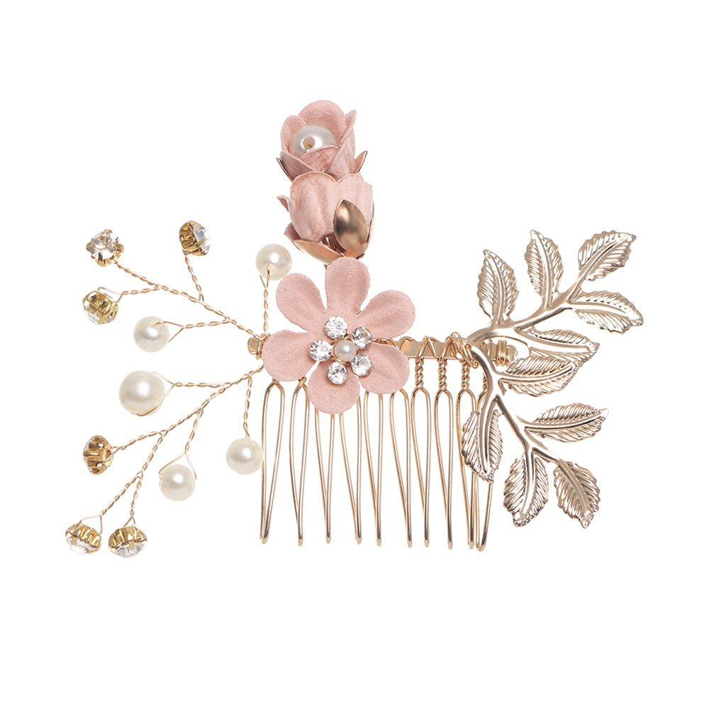 Beautiful Wedding Bride Hair Jewelry Hair Combs Flower Hair Pin Bridal Clips Leaves Tiara