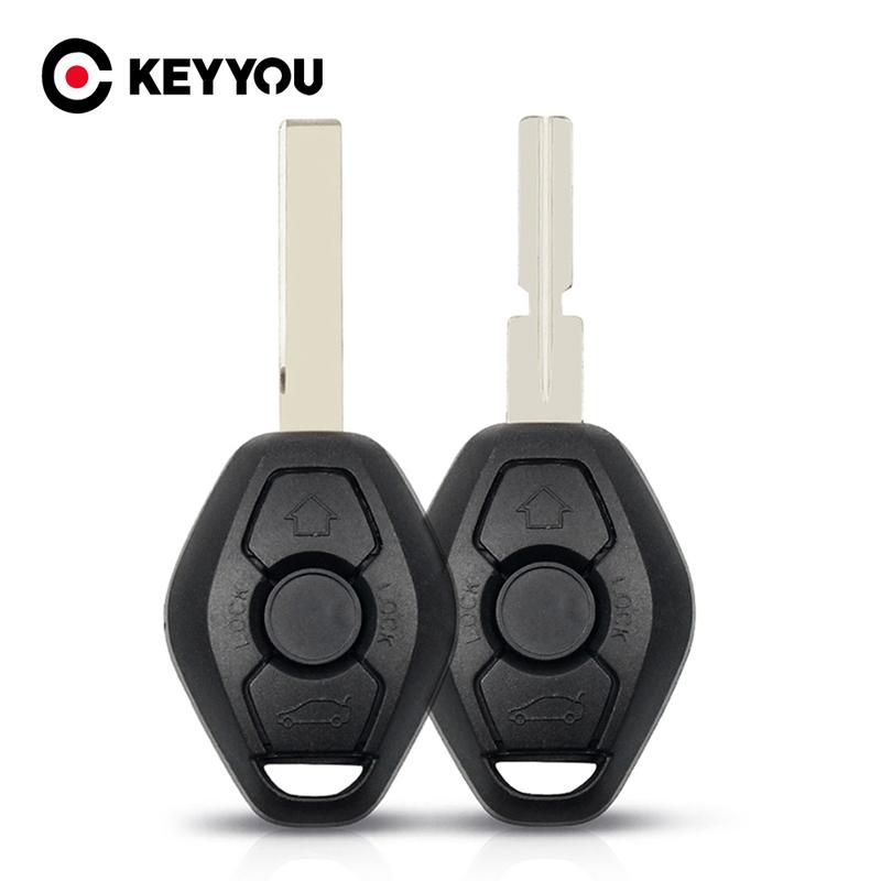 KEYYOU 10X Remote Control Car Key Shell 3 Buttons For BMW 1 3 5 6 7 Series X3 X5 Z3 Z4 Replacement Fob Case Cover Keyless Entry