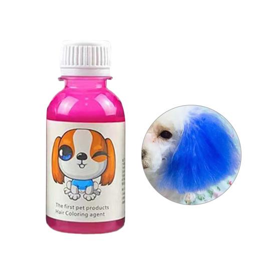 

1 набор 100 мл полезных быстрых красителей для шерсти домашних животных, декоративных красителей для кошек и собак синий