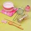 8PCS Matcha Tea Set Pink Gradient Japanese Style Complete Matcha Bowl Kit Perfect Gift for Wedding Housewarming