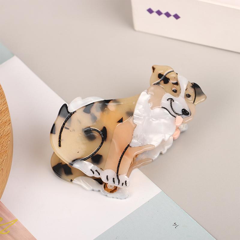 1Pcs Cute Cartoon Dog Hair Clips Acrylic Hair Clips For Women Girls Pins Hair Accessories Hair Grips Acetate Headwear Party Gift