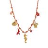 Movable Woven Rope Collarbone Chain Ocean Style Mini Metal Sun Necklace  Kids