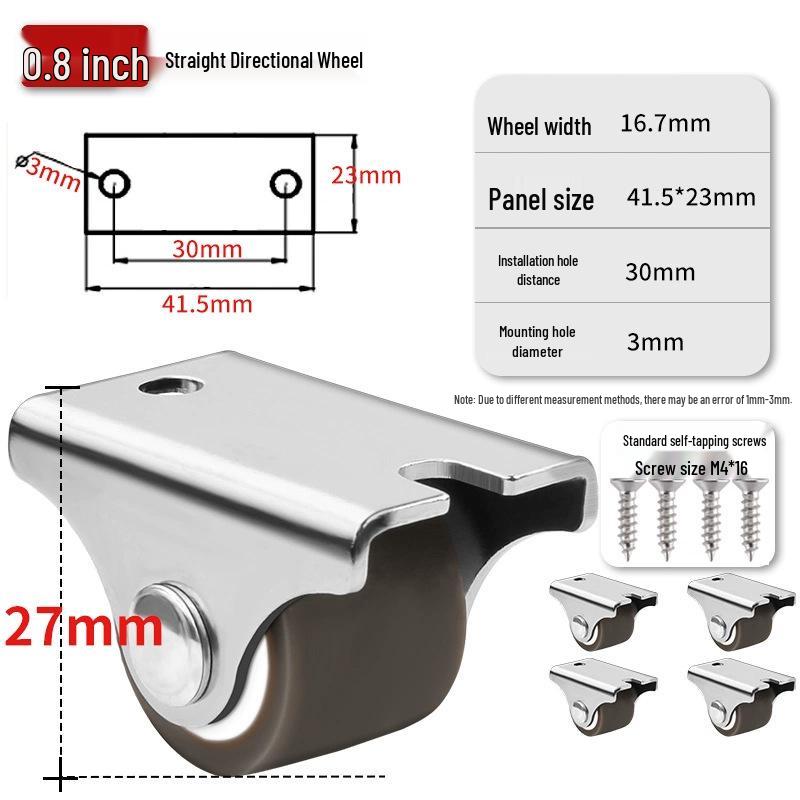 Ultra-Quiet Universal Small Trolley Load-Bearing Swivel Caster for Furniture
