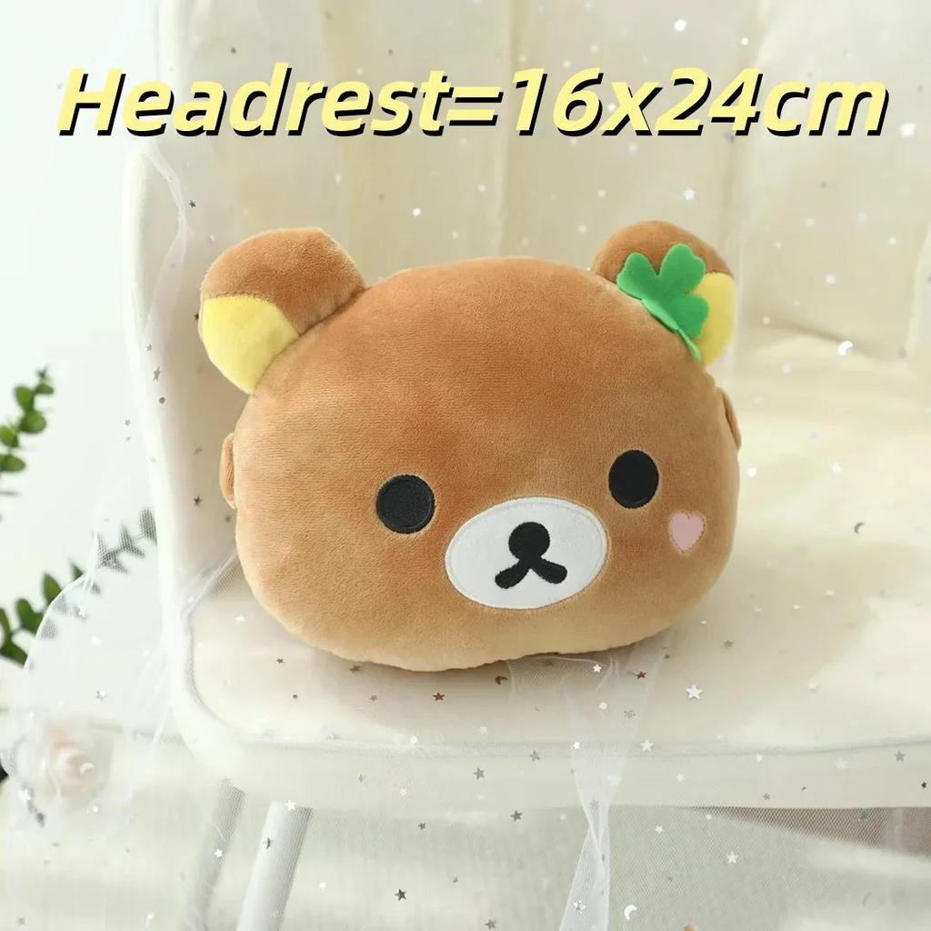Cute Bear Car Seat Belt Cover Soft Plush Shoulder Pad Kawaii Auto Accessory For Women Girls Comfortable Safety Strap Cushion