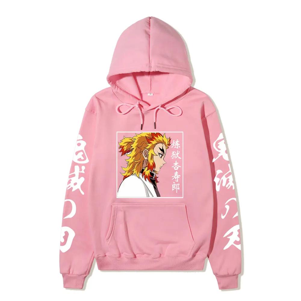 Anime Demon Slayer Hoodie Men and Women Long Sleeve Shinobu Kocho Hoodies Sweatshirts Harajuku