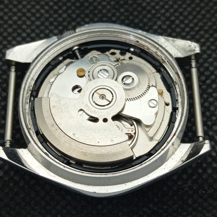 POUŽITÉ VINTAGE HODINKY SEIKO 5 AUTOMATIC 7S36A JAPONSKÉ PÁNSKÉ ČERNÉ D/D 621b-a413515-2 SKU621b-a413515