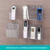 658E52 Einfacher und großzügiger Acryl-TV-Fernbedienungshalter 1/4 Gehäuse Wandmontage Aufbewahrungsbox für Mobiltelefon und Fernbedienung