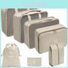Set Organizzatore da Viaggio Sette Pezzi Impermeabile Cubico Storage per Bagagli per Viaggi di Piacere