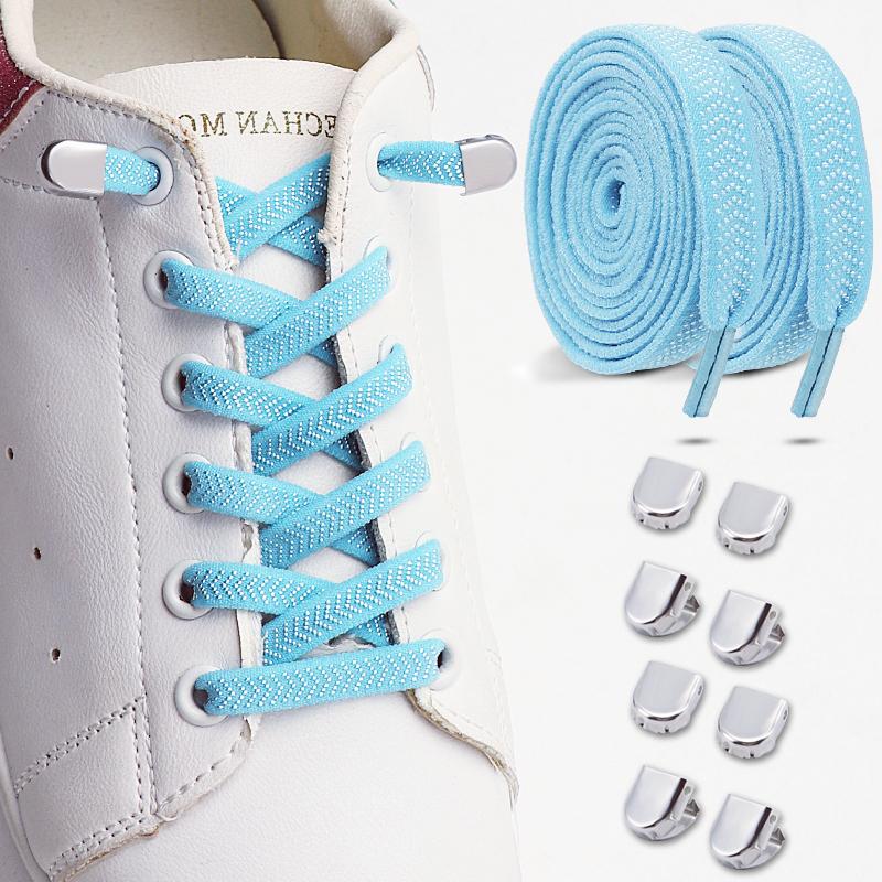 2Pairs Quick Lace Lazy Sports Shoestring Elastic No Tie Shoe Laces for Kids & Adults - Easy Slip-On Shoelaces Shoe Accessories