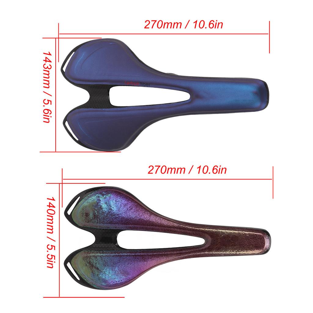 3K Carbon Hollow Saddle Light Mountain Bike Seat Cushion for Riding Cycling
