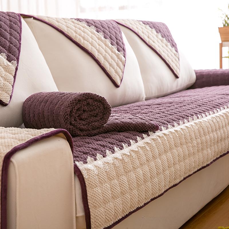 Sofa Cushion Universal Padded Cushion Simple Modern Leather Sofa Cover Cover All-inclusive Universal Cloth Towel.