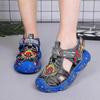 Boys Led Sandals Spiderman Outdoor Shoes Beach Shoes Kids Light-up Non-slip Shoes For Summer