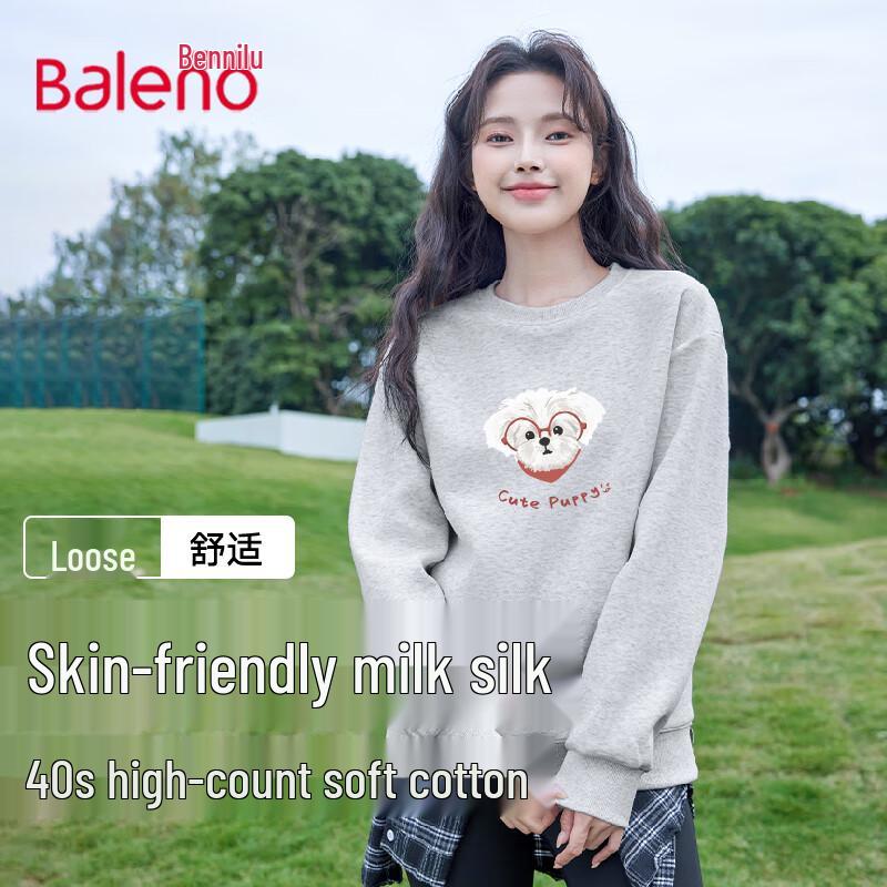 Baleno Damen Milchseide Slim Fit Langarm-Sweatshirt